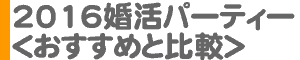 2016年 婚活パーティー＜おすすめと比較＞