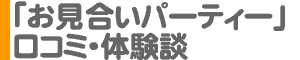 「お見合いパーティー」口コミ・体験談