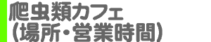 爬虫類カフェ（場所・営業時間）