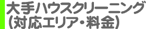 大手 ハウスクリーニング（対応エリア・料金）