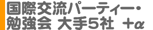 国際交流パーティー・勉強会 大手5社＋α