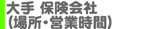 大手 保険会社（場所・営業時間）