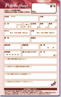 �v���t�B�[���V�[�g